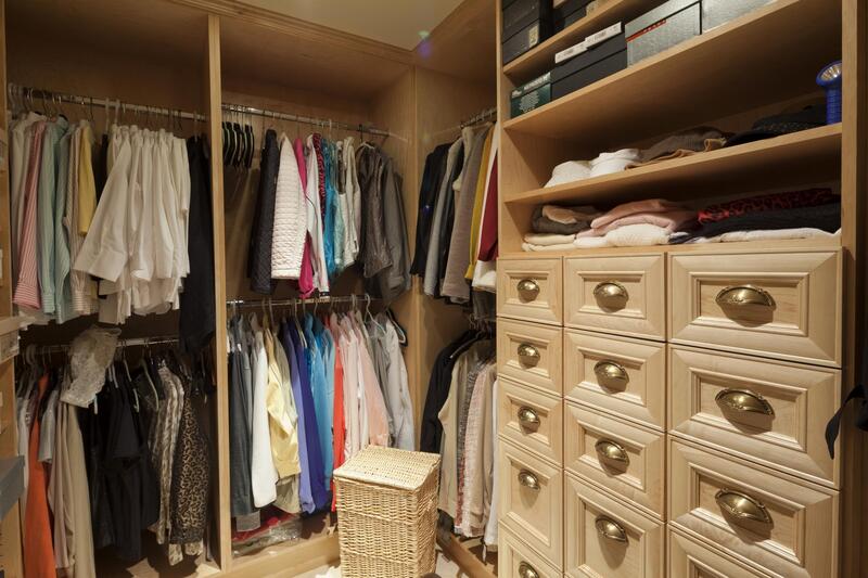 bedroom with closet area